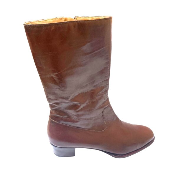 Carmina Albaladejo Shoemakers Leather Zip Mid Calf Boot - Picture 4 of 14